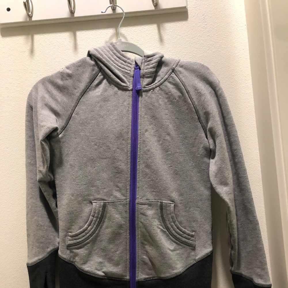 Gray and black Ivivva zip up